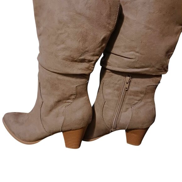NEW Style & Co. Womens Arlenee Slouchy Mid-Calf Western Boots Taupe, Size 8 - Picture 11 of 14
